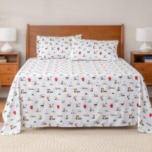 Berkshire Blanket Peanuts Kids Sheet Set, QUEEN Size -4 pieces.